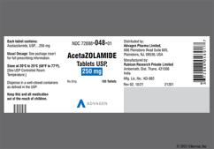 White Round Logo 043 - Acetazolamide 250mg Tablet