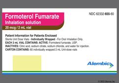 colorless - Formoterol Fumarate 20mcg / 2mL Solution for Inhalation