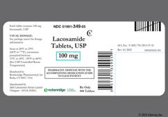 Yellow Oval 12 - Lacosamide 100mg Tablet