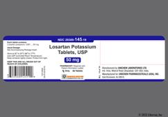 Green Oval 145 And U - Losartan Potassium 50mg Tablet