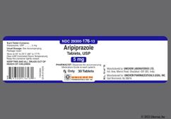 White Modified Rectangle 176 And U - Aripiprazole 5mg Tablet