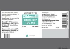 Blue Oval 100 And R - Sildenafil Citrate 100mg Tablet