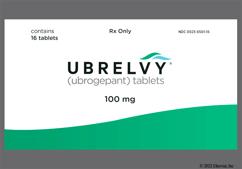 White Oblong U100 - UBRELVY 100mg Tablet