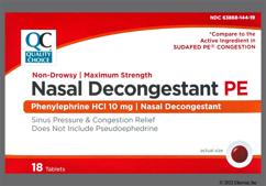 Red Round 44 453 - Quality Choice Nasal Decongestant PE Maximum Strength 10mg Tablet