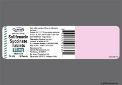White Round 19 And V - Solifenacin Succinate 10mg Tablet