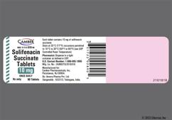 White Round 19 And V - Solifenacin Succinate 10mg Tablet
