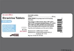 White Oval Ac76 - Etravirine 200mg Tablet