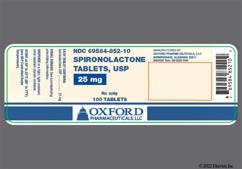 White Round 852 And O - Spironolactone 25mg Tablet
