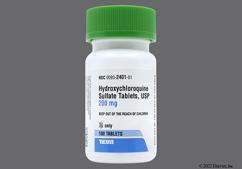 White Oblong Tv 2401 - Hydroxychloroquine Sulfate 200mg Tablet