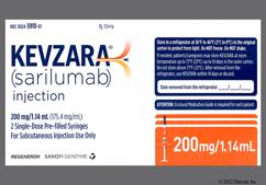 yellow - KEVZARA 200mg / 1.14mL Prefilled Syringe Solution for Injection