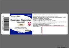 Orange Round T 46 - Clorazepate Dipotassium 7.5mg Tablet