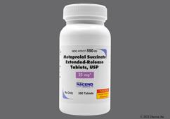 White Oval A 3 - Metoprolol Succinate 25mg Extended-Release Tablet