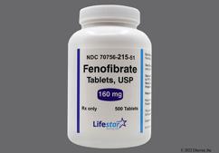 White Oval 215 And Ls - Fenofibrate 160mg Tablet
