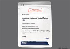 White Rectangular Diclofenac Epolamine Topical System 1.3% Teva 3727 - Diclofenac Epolamine 1.3% Topical System