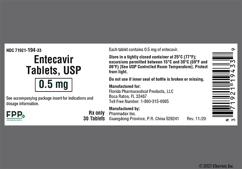 White Round 57 And P - Entecavir 0.5mg Tablet