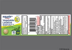Brown Round 44 298 - Equate Vegetable Laxative 8.6mg Tablet