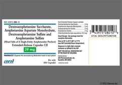 Pink Amg 280 - Amphetamine / Dextroamphetamine Salts 20mg Extended-Release Capsule
