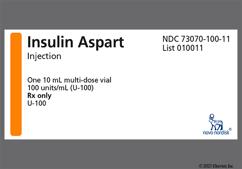 Insulin Aspart Coupon - Insulin Aspart 10ml of 100 units vial