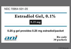 Estradiol Coupon - Estradiol 30 packets of 0.25mg gel carton