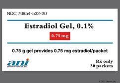 Estradiol Coupon - Estradiol 30 packets of 0.75mg gel carton