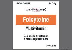 Folcyteine Coupon - Folcyteine 30 tablets of 20mcg/1667mcg/47mg bottle