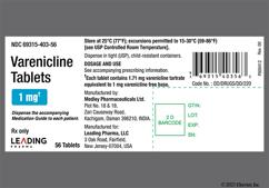 Blue Oblong M2 - Varenicline 1mg Tablet