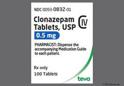 Yellow Round 832 And Teva - Clonazepam 0.5mg Tablet