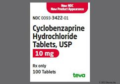 White Round Tv And W53 - Cyclobenzaprine Hydrochloride 10mg Tablet