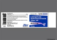 Yellow Round H151 - Lisinopril / Hydrochlorothiazide 20mg-12.5mg Tablet