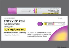 Entyvio Coupon - Entyvio prefilled pen of 108mg/0.68ml carton