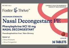 red round - Foster & Thrive Nasal Decongestion Maximum Strength 10mg Tablet