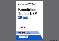 Beige Round 5728 And Teva - Famotidine 20mg Tablet