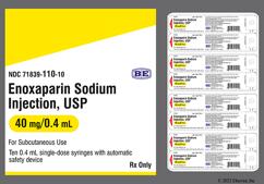yellow - Enoxaparin Sodium 40mg / 0.4mL Solution for Injection