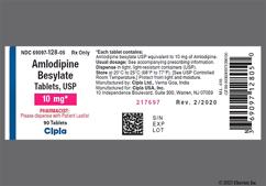 White Round 128 And C - Amlodipine Besylate 10mg Tablet