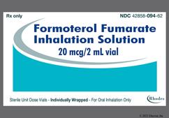colorless - Formoterol Fumarate 20mcg / 2mL Solution for Inhalation