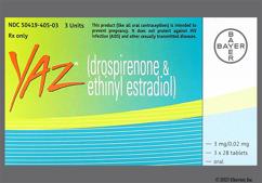 Yaz Coupon - Yaz 28 tablets of 3mg/0.02mg package