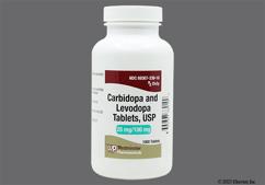 Yellow Round 458 And Sg - Carbidopa / Levodopa 25mg-100mg Tablet