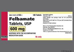 Yellow Oblong Fel 600 And Taro - Felbamate 600mg Tablet