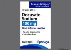 Red And White L486 - Docusate Sodium 100mg Softgel