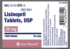 Red-Brown Oval C55 - Lisinopril 20mg Tablet