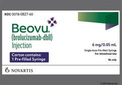 Beovu Coupon - Beovu one prefilled syringe of 6mg/0.05ml carton