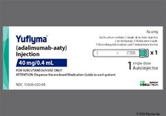 Yuflyma Coupon - Yuflyma 1 autoinjector of 40mg/0.4ml carton