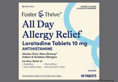 White Round 439 - Foster & Thrive All Day Allergy Relief 24 Hour Relief 10mg Tablet