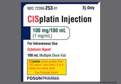 colorless - Cisplatin 100mg / 100mL Solution for Injection