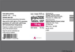 White Round Logo I4 - Glipizide 10mg Tablet
