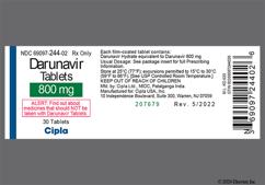 White Oblong C244 - Darunavir 800mg Tablet
