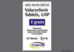 Blue Oblong C325 1000 - Valacyclovir Hydrochloride 1g Tablet
