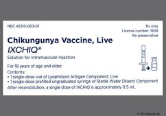 Ixchiq Coupon - Ixchiq 0.5ml syringe carton