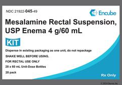 Mesalamine Coupon - Mesalamine 28 bottles of 4g / 60ml carton