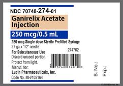 Ganirelix Coupon - Ganirelix 250mcg/0.5ml syringe